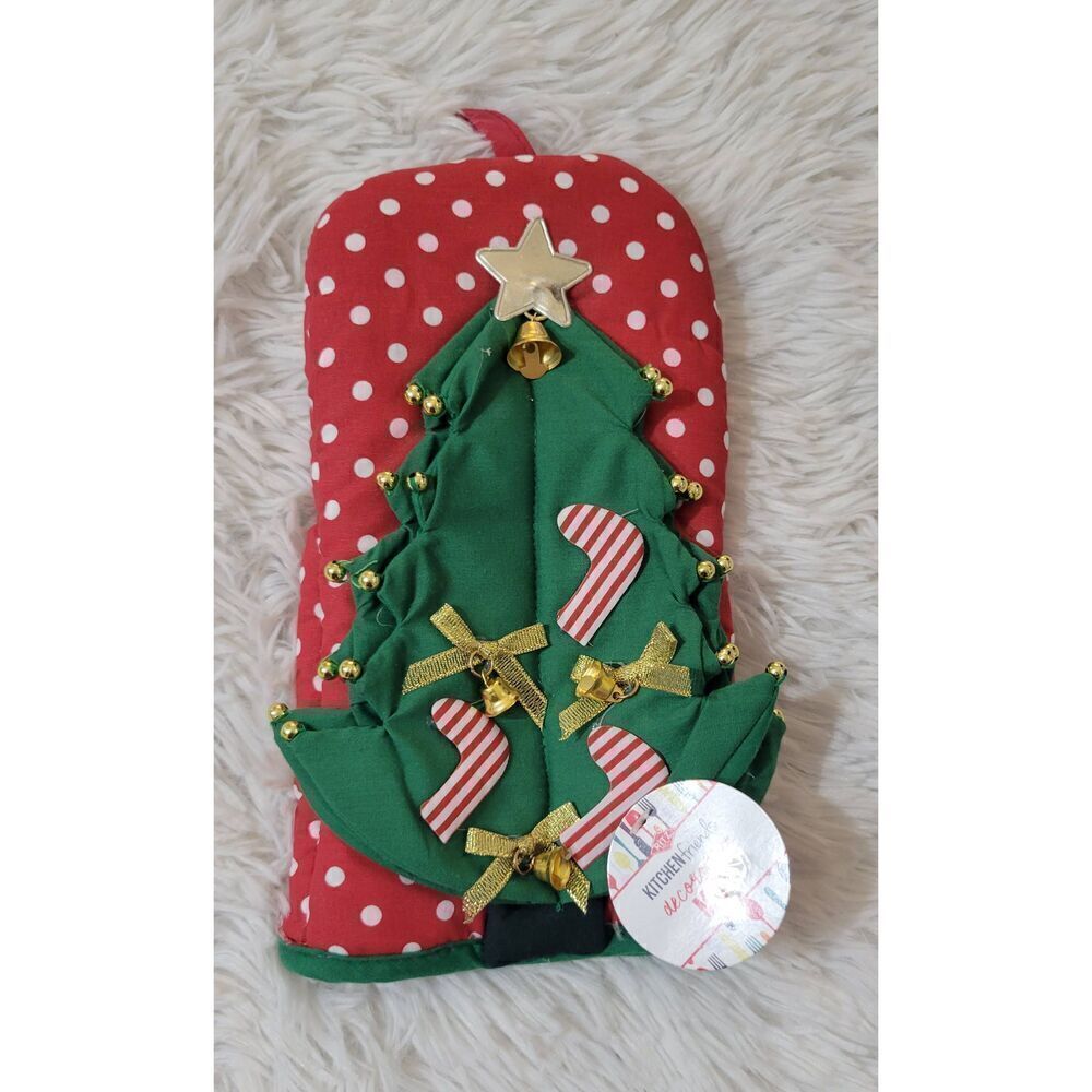 Ritz Kitchen Friends Cotton Oven Mitts Christmas Tree New